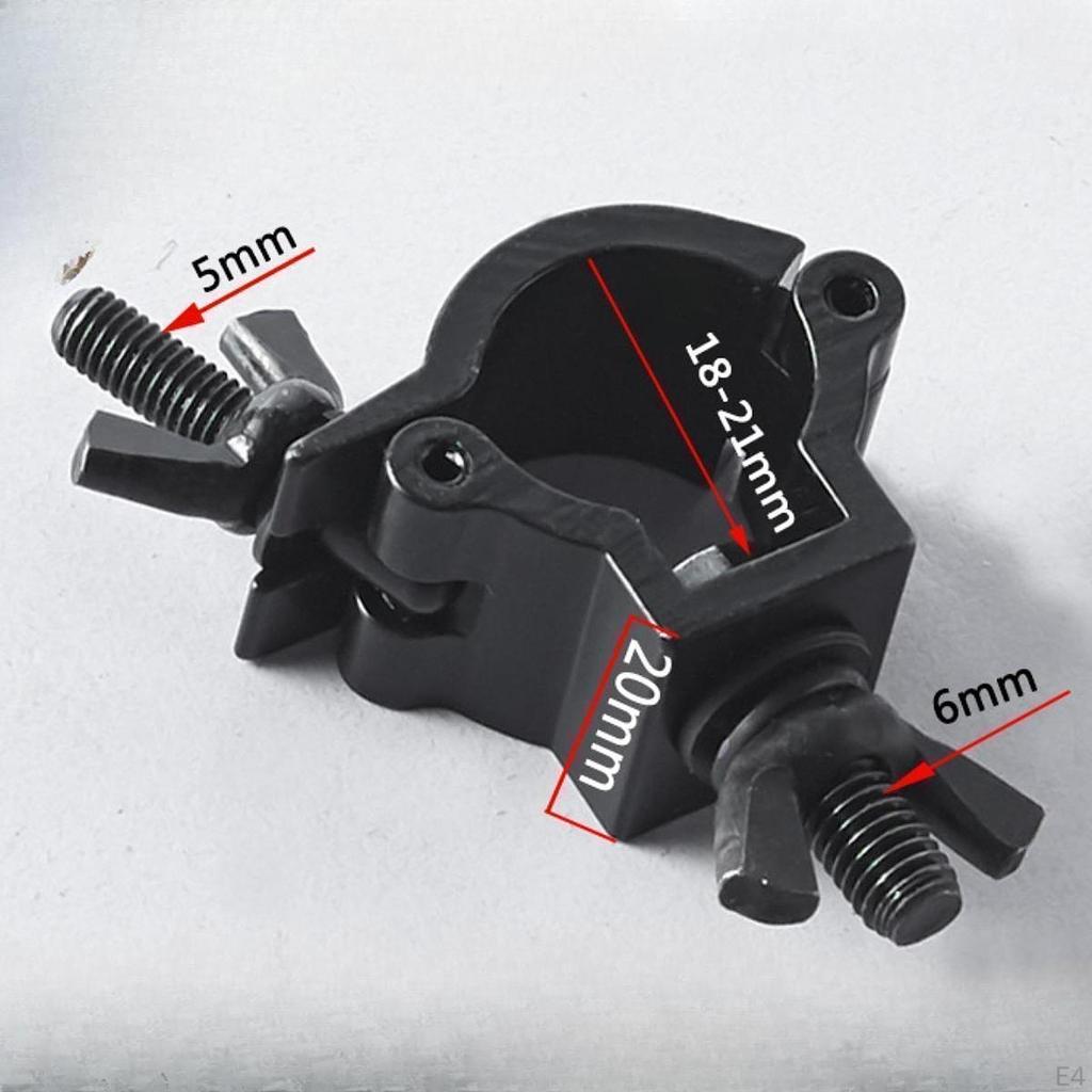 Stage Light Clamp Aluminum 15kg Capacity Hanging Hook for 18-21mm Tube/Pipe Bar