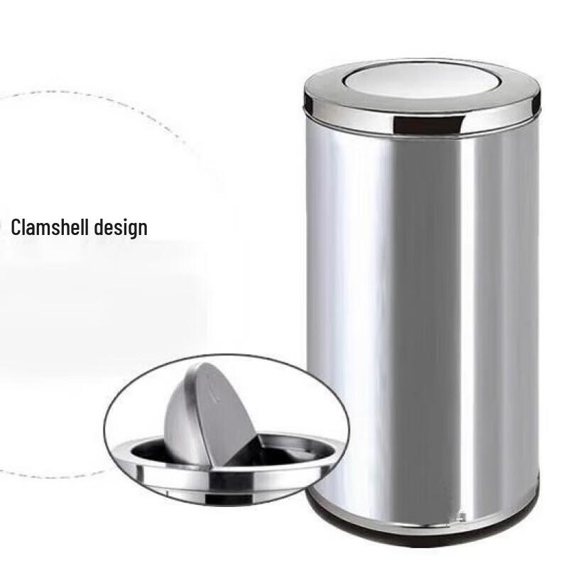 Stainless Steel Hotel Lobby Trash Can with Ash Bin