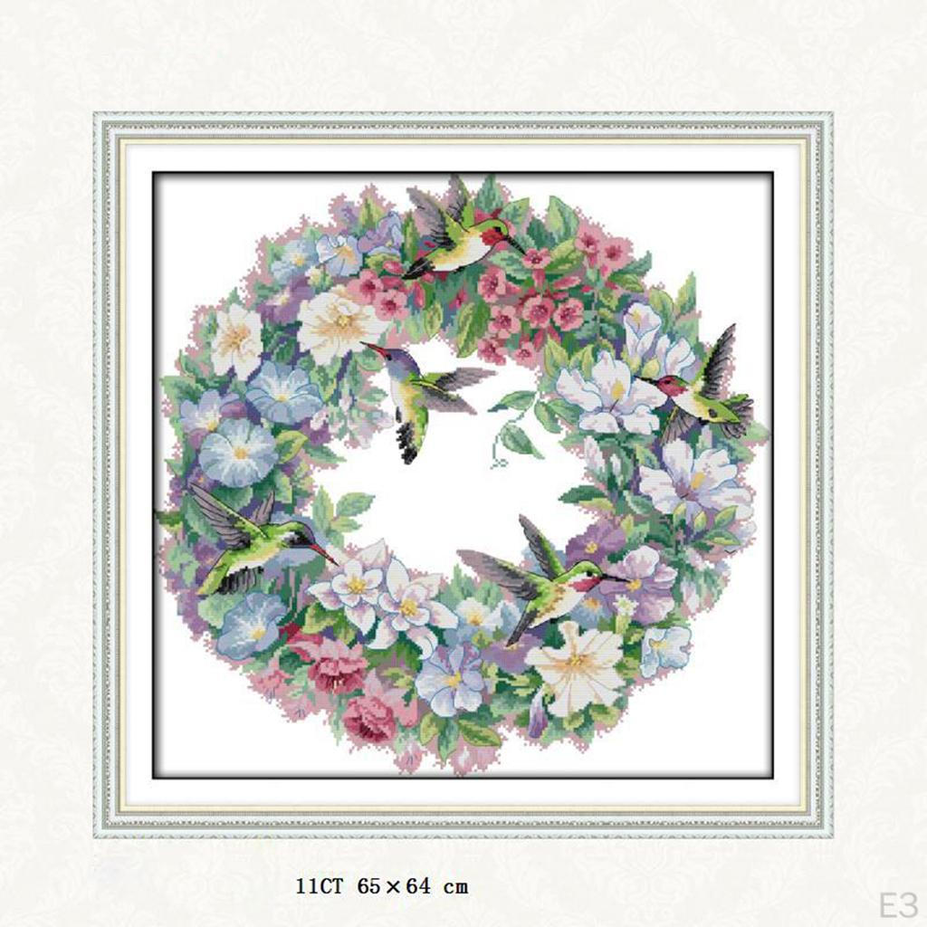 Набор для вышивки крестом - Колибри (Штампованный)