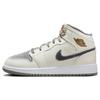 Air 1 Mid SE GS Pewter Velvet Toe Kids Sneakers Cream Sail Metallic-Gold FB9899-100