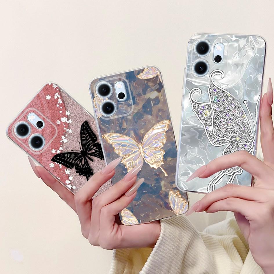 For Cover OPPO Reno 14F 2025 Case Reno14F Popular Bamboo Bowknot Soft Silicone Clear TPU Bumper For OPPO Reno14 F CPH2743 Shells