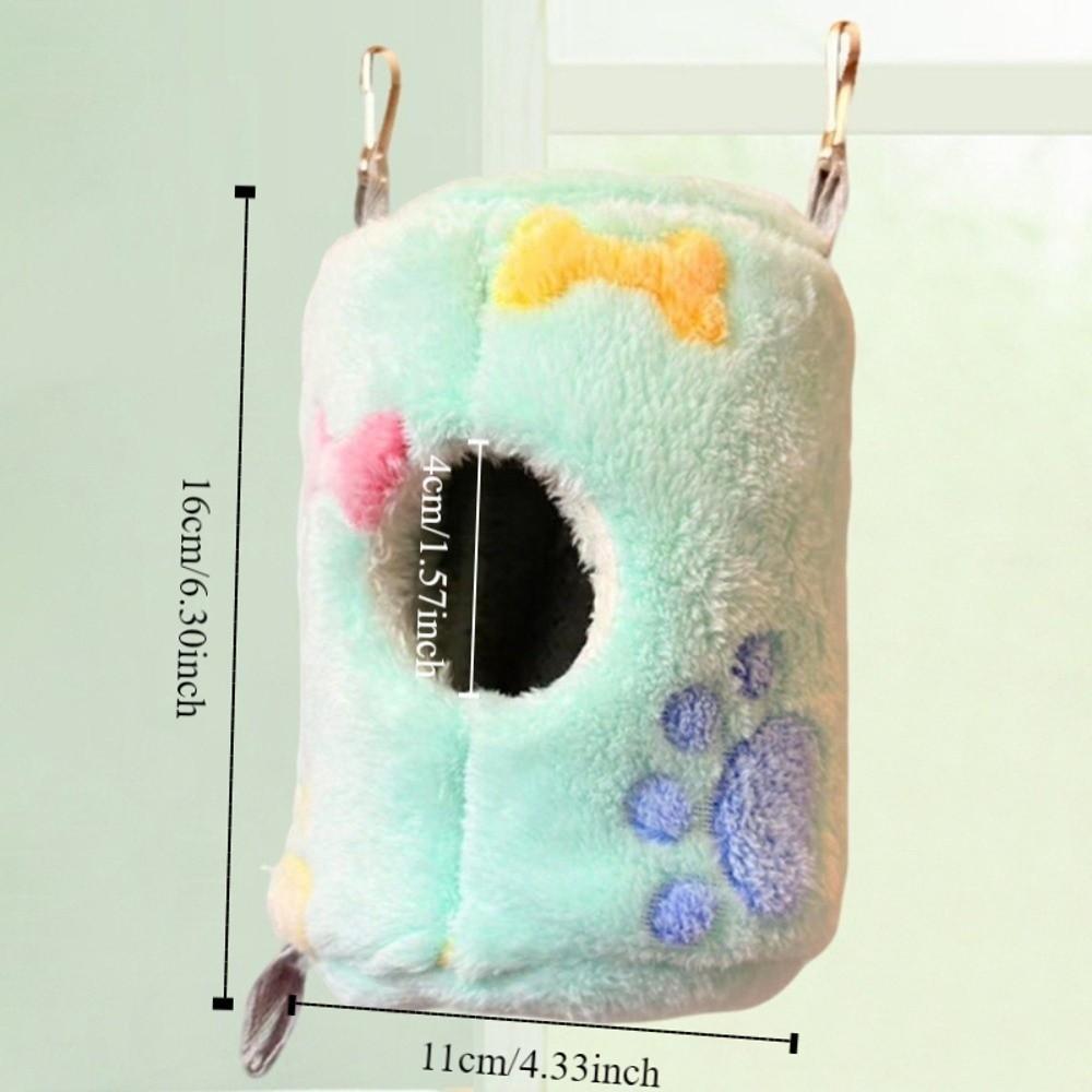 Теплый гамак для хомяка Утолщенный плюшевый Кроватки для белки Спальный мешок для питомца Аксессуары для клетки