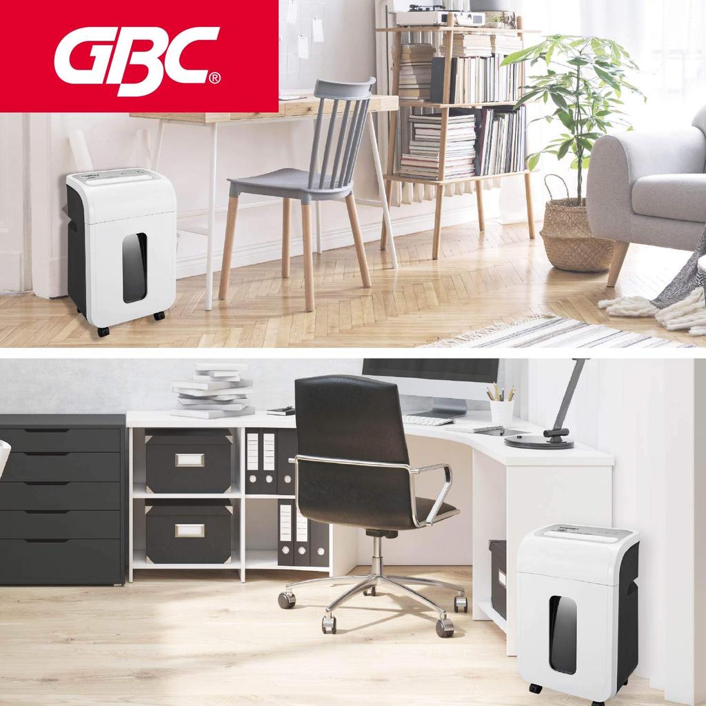 GBC Для дома и офиса Максимальное количество уничтоженных документов 18 Приблизительно 10 минут непрерывной работы Совместимость с пылеуловителем 600 Cross Cut Shredder Белый