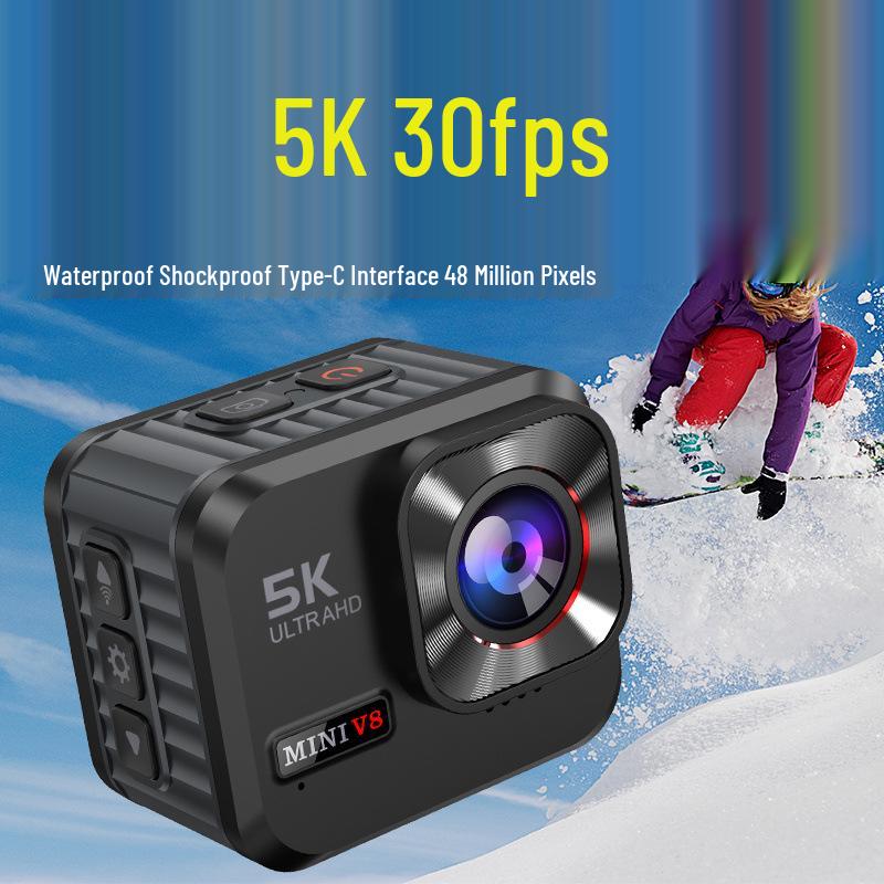 Weilang 5K 30fps HD Waterproof Sports Camera, Ultra-Wide Angle, Shockproof Outdoor Camcorder