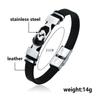 Бохо 12 созвездий знаков зодиака браслеты из нержавеющей стали кожаные браслеты для мужчин и женщин повседневный роскошный индивидуальный браслет