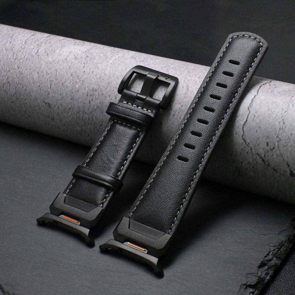 Кожаный деловой ремешок для Samsung Galaxy Ultra Watch 47 мм Быстросъемный ремешок Correa для SAMSUNG GALAXY ULTRA 7 47MM Роскошный браслет