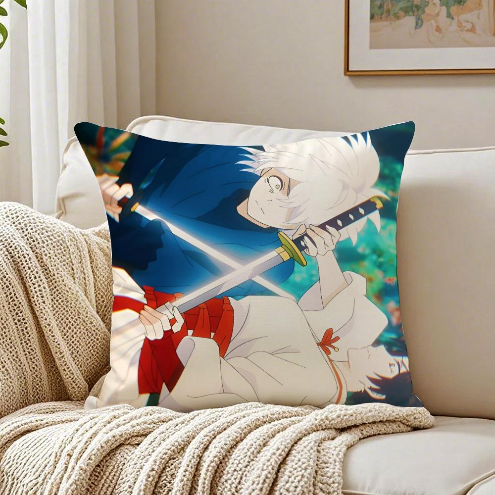 Hells Paradise Jigokuraku Cushion Cover Linen Minimalist Soft for Sofa Bed Home Room Decor