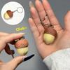 Желудь Pop Fidget Кнопка Кликер Брелок Подвеска Имитация Сосновой Шишки Бесшумная Игрушка для Снятия Стресса Портативный Брелок Декор для Рюкзака Подарок