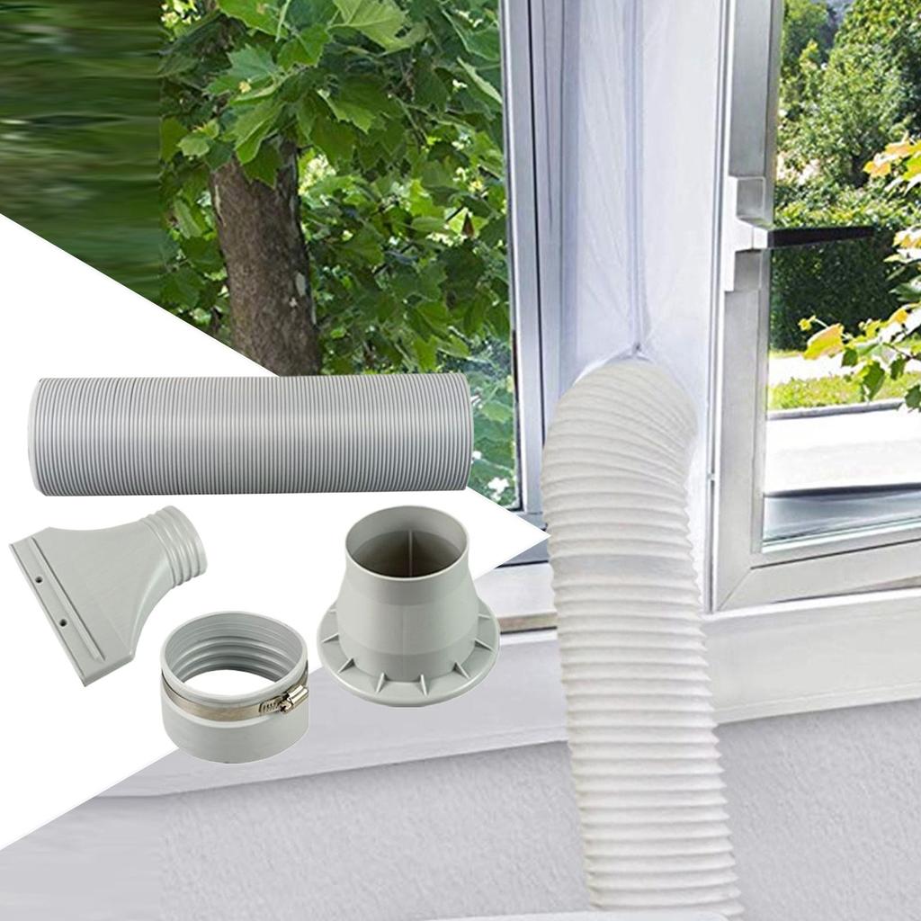 Portable AC Window Hose Kit Portable Air Conditioner Exhaust Hose Extension Ventilation Replacement Adapter For Bedroom Study