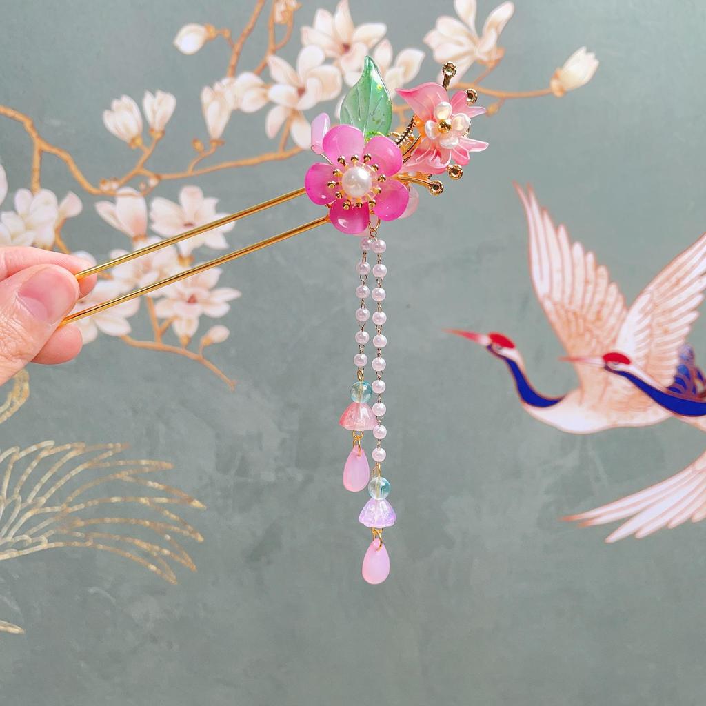 Старинная ретро-китайская шпилька для волос ханьфу для девочек