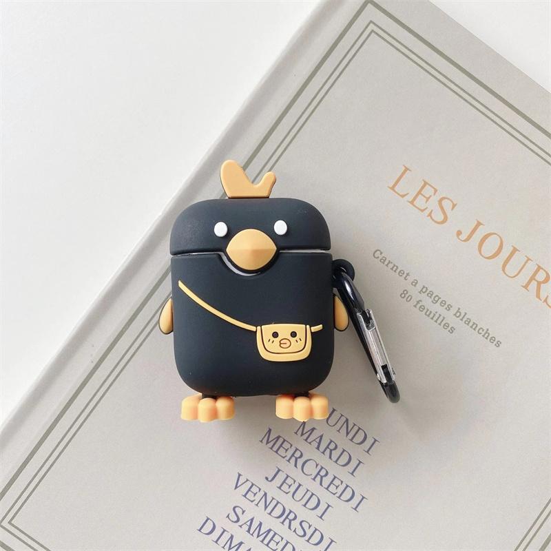 3D Чехол-утка для AirPods 4 2025 Мультяшный милый чехол для наушников для AirPods Pro 2 Чехол Мягкий чехол для AirPods 3