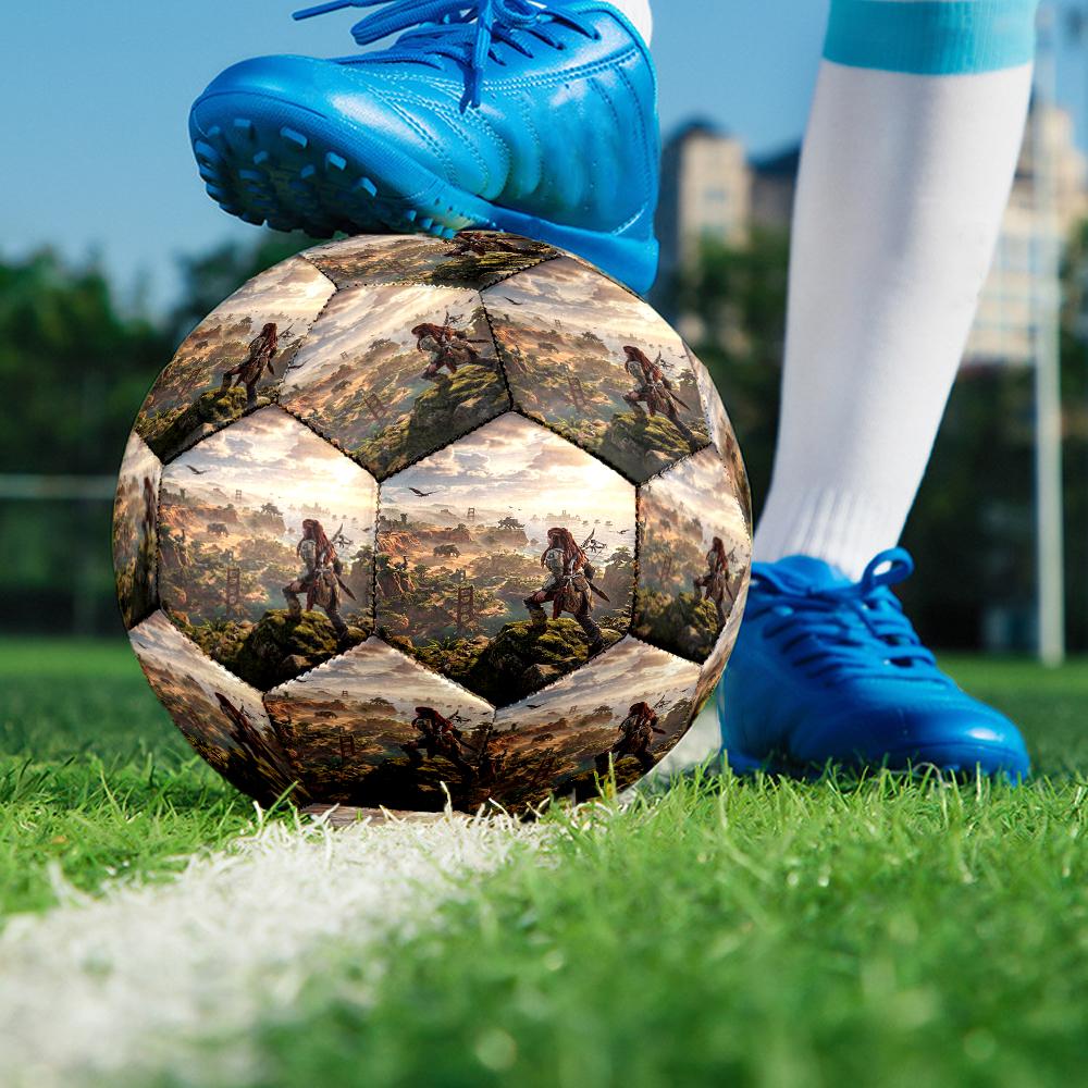 Horizon Theme Size 5 Soccer Ball, Suitable for Both Indoor and Outdoor Matches, a Gift Suitable for Everyone.