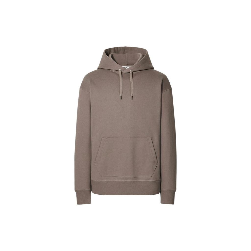 Uniqlo Однотонная толстовка с капюшоном и карманом-кенгуру Мужская толстовка Хаки 437317-33