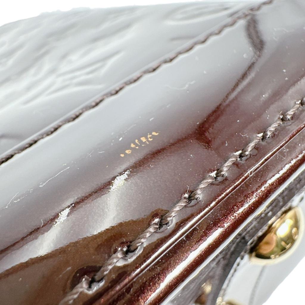 LOUIS VUITTON Vernis Alma PM Handbag Monogram Vernis wine-red Women M91611 Used