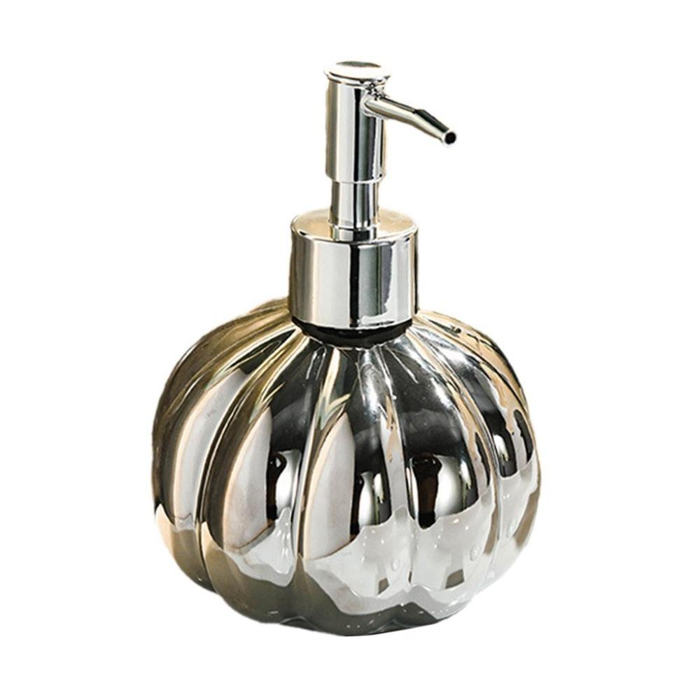 Pumpkin Shape Liquid Soap Dispenser Ceramic Pump Bottle Minimalism Foam Dispenser Kitchen