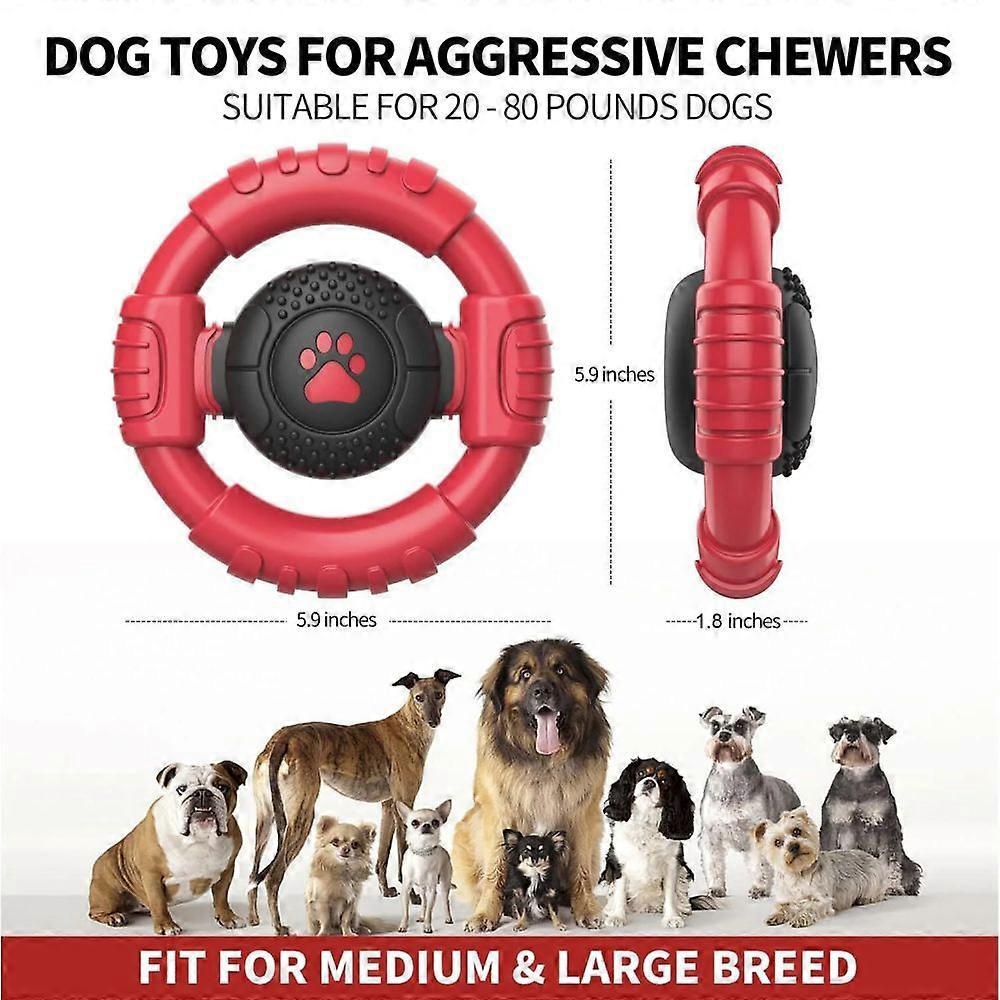 Extreme Tough Dog Chew Toys Extra Durable Dog Squeaky Toys for Medium Breed, Indestructible Nylon Dog Toys for Large Dogs, Keep Dogs Busy