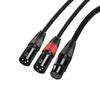 Freneci Dual DMX 3-Pin Male to XLR 5-Pin Female Cable, Light Microphone Converter Adapter Cable Y Splitter for Speaker Recording Studio, 0.5 Meter