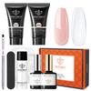 Modelones Gel Nail Poly Nail Gel Color Gel Длина Удлиняющий гель для ногтей Scalp Nail Set All in One Kit 15g Clear (Нюд + 15г)