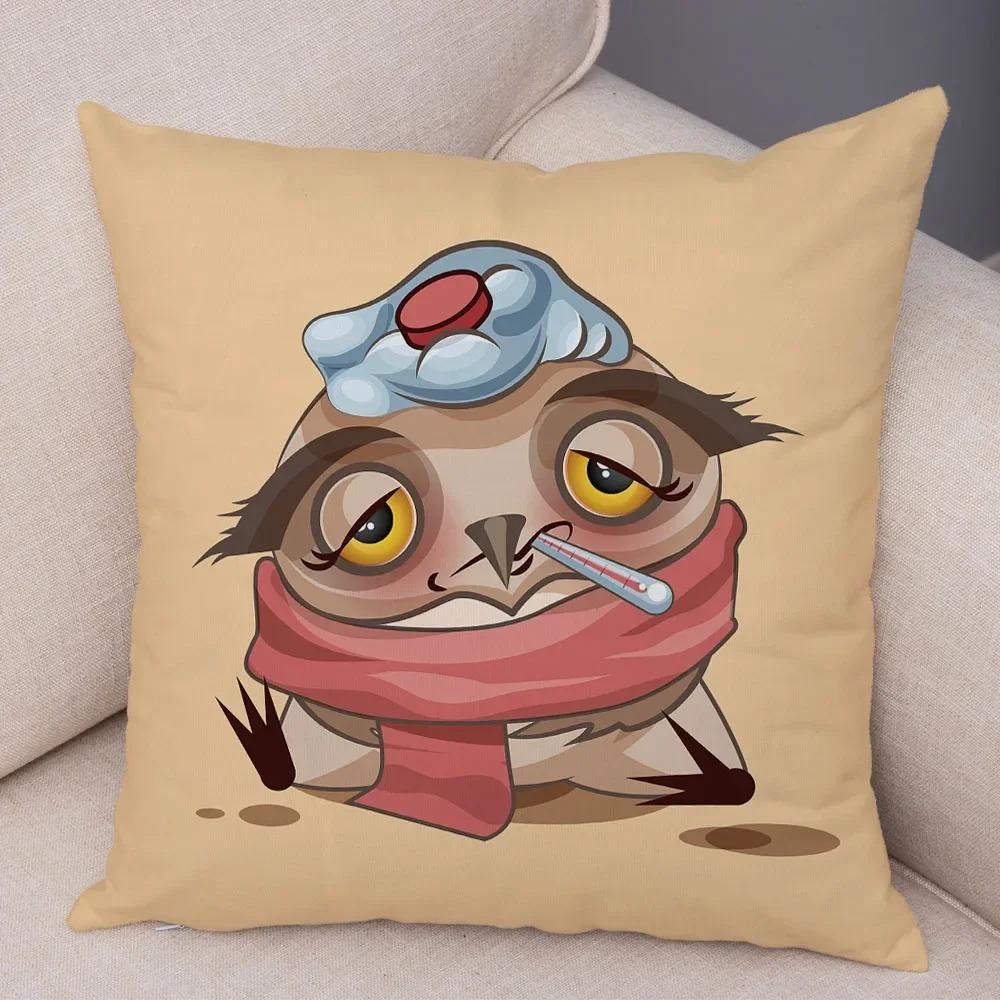 Милая мультяшная сова наволочка для кабинета офисная гостиная домашняя наволочка украшения для автомобиля