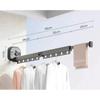 Wall Mounted Folding Clothes Rack Balcony Folding Cloth Hangers Without Punching Household Telescopic Pole Clothes Drying Rods