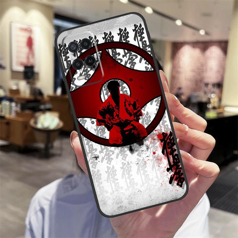 Кейс для Oppo A94 A54 A40 A60 A80 A98 A78 A18 A38 A58 A16 A76 A96 A17 A77 A74 A57S A15 с изображением Ояма Киокушинкай Каратэ
