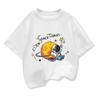 2025 New Kids Clothing Spaceman Travel Graphic Summer T-Shirt Boy And Girl  Fashion Tops Teen Boys Loose Short Sleeve Tee