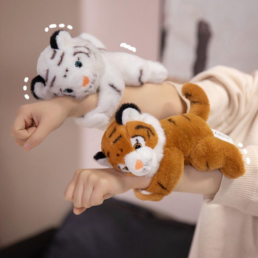 Koala Tiger Animal Slapping Wristband Rabbit Leopard Plush Hand Ring Slap Snap Wrap  Kids Toys