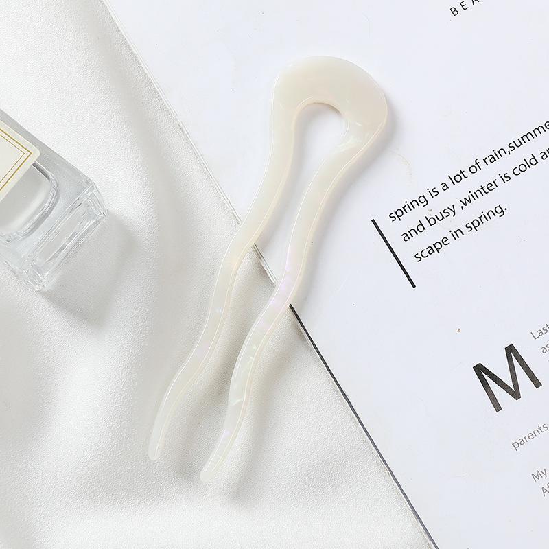 Модный U-образный ацетатный волнистый пучок-шпилька