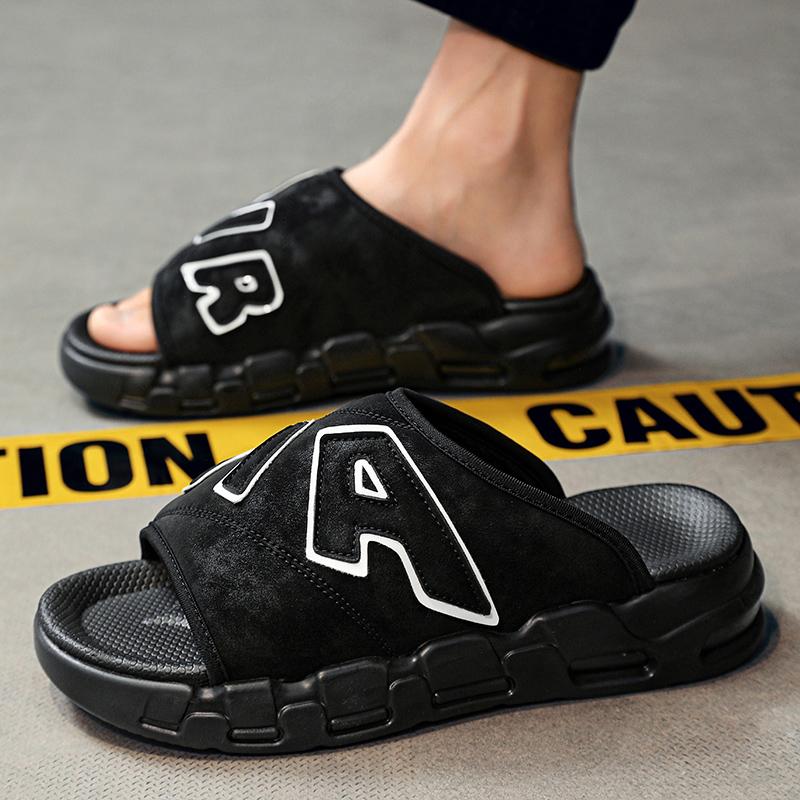 Модные новые распродажи, мужские летние модные тапочки, мужские износостойкие тапочки, пляжные мужские сандалии для отдыха на открытом воздухе для мужчин, большой размер 47