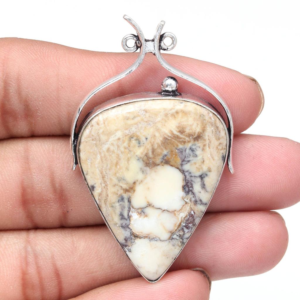 Ювелирное ожерелье ко Дню матери с драгоценным камнем Hunny Dendritic Opal, 20 дюймов