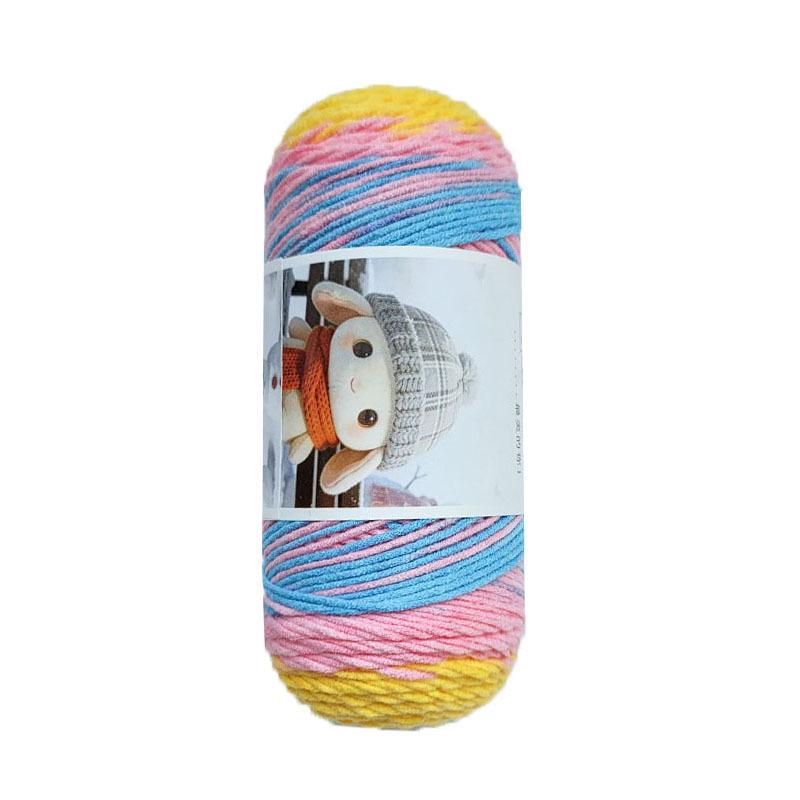5-Ply Colored Combed Cotton Baby Yarn for Hand-Knitting and DIY Crochet Projects, Ideal for Flower Bouquets and Medium-Thickness Blankets