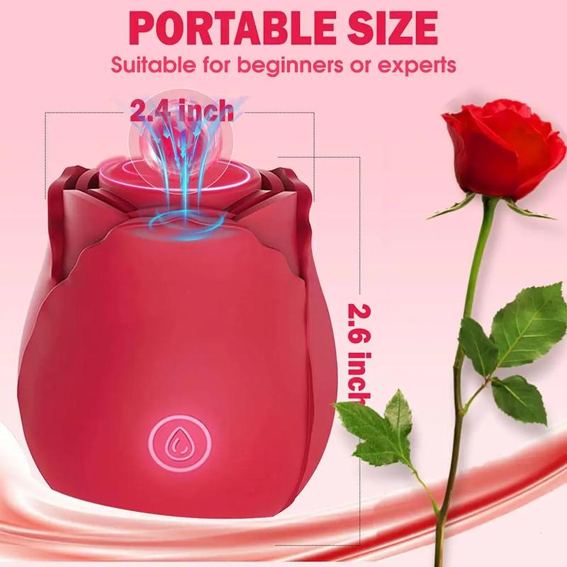Rose Sucking Vibrator Women Powerful Vacuum Clitoral & G-Spot Stimulator for Solo Pleasure, USB Rechargeable Adult Sex Toy