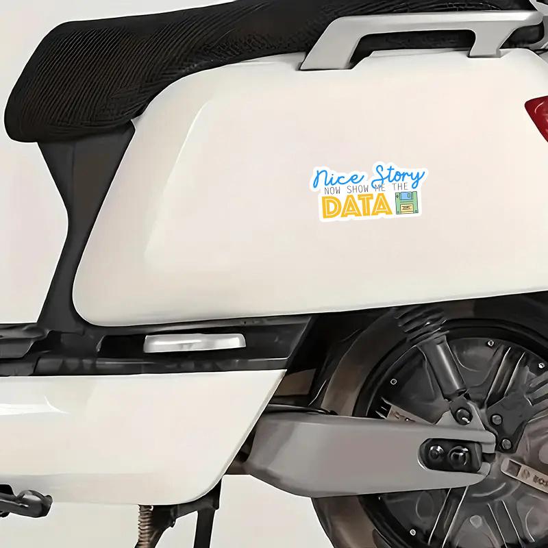 Хорошая история Покажите мне наклейку с данными Забавный технический программист Программное обеспечение База данных, Ноутбук Скейтборд Наклейки Эстетический компьютер Телефон