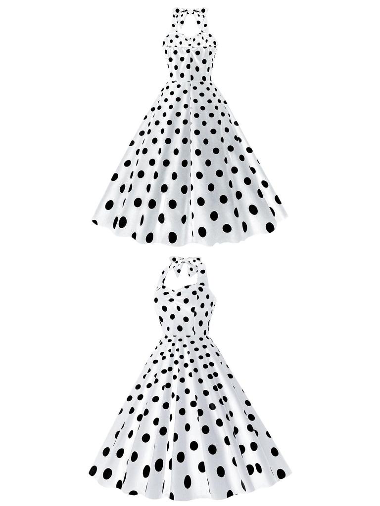 Retro 50s Hepburn-Style Waist-Cinching Slim Dress