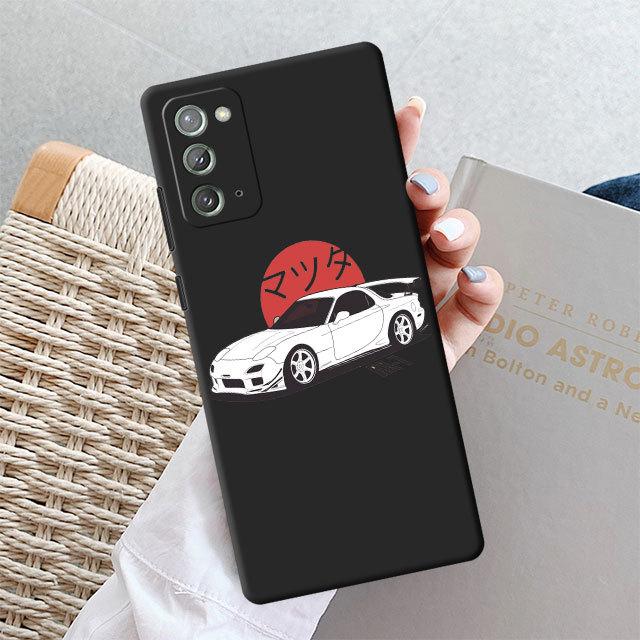 Бампер черный мягкий чехол для Samsung Galaxy S20 S21 S23 5g Note 20 Ultra 10 Plus 8 9 S22 S22 5g S21 автомобильный задний фонарь с мультяшным рисунком