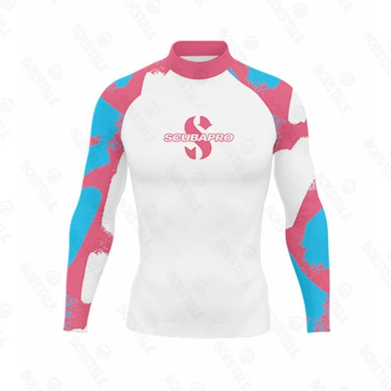 Long Sleeve UV Protection Rash Guard Swimwear Surfing Diving Snorkeling Unisex Quick Dry Compression Fit