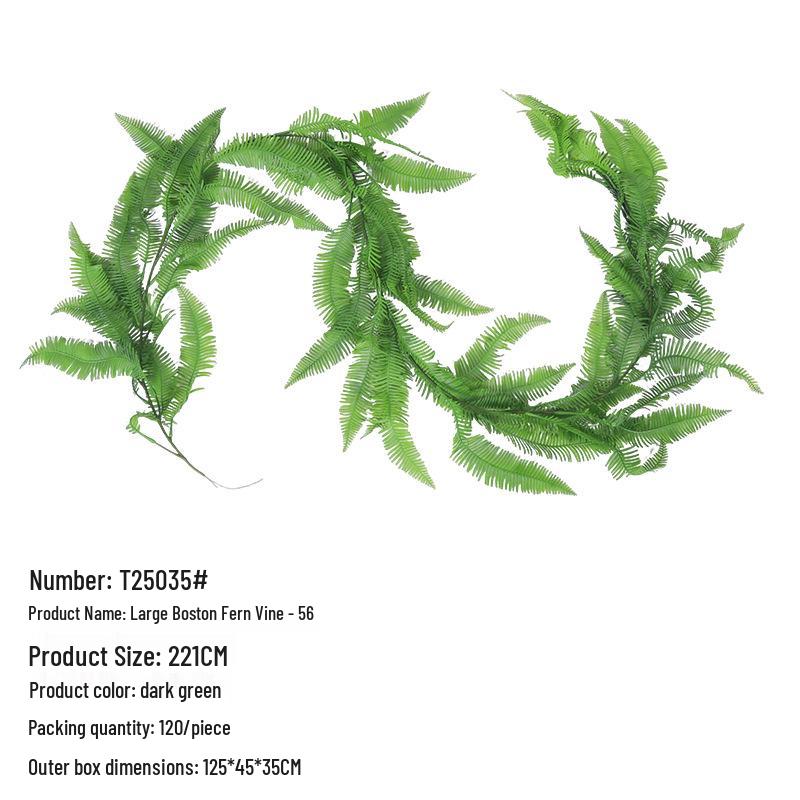 Artificial Green Fern Plant Vines for Indoor/Outdoor Wall Decoration