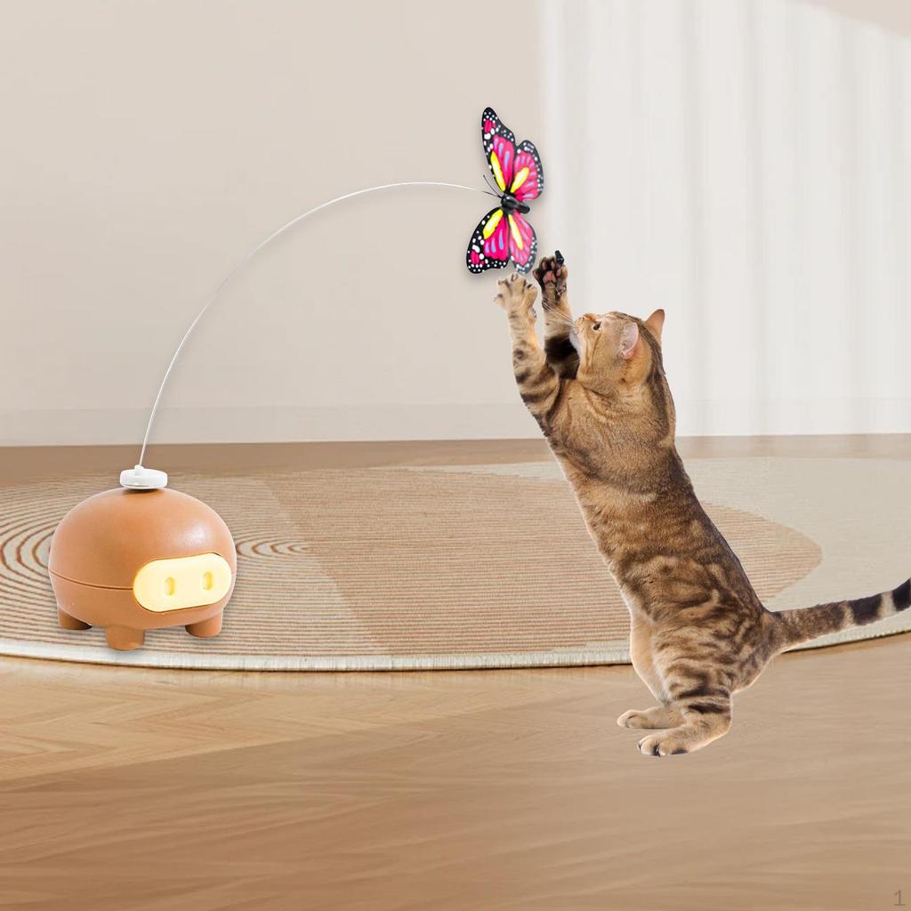 Автоматическая игрушка-бабочка для кошек с функцией вращения