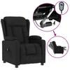 Electric Recliner Chair Black Faux Leather