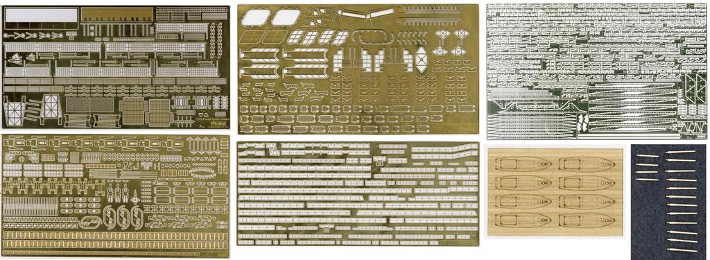 Model Upgrade Set FUJIMI 1/350 Scale Japanese Aircraft Carrier Zuikaku Photo-Etched Parts with Metal Barrels EX-201