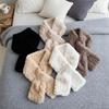 1Pieces New Imitation Rex Rabbit Fur Cross Scarf Windproof Coldproof Neck Collar Thick Keep Warm Mountaineering Scarf