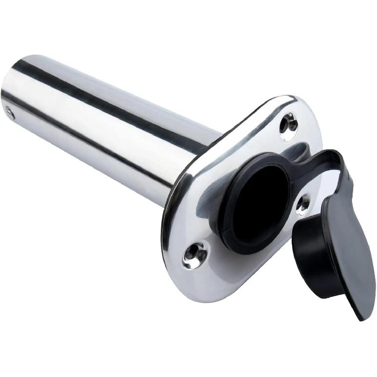 Stainless Steel Flush Mount Fishing Rod Holder, 90 Degree Rod Pod for Marine Boat, 2 Pcs