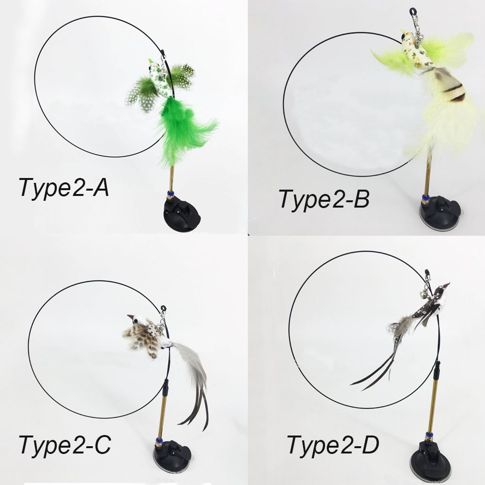 Play Pet Supplies Simulation Bird Stick Toy Wire Chaser Wand Cat Kitten Toys Teaser Feather