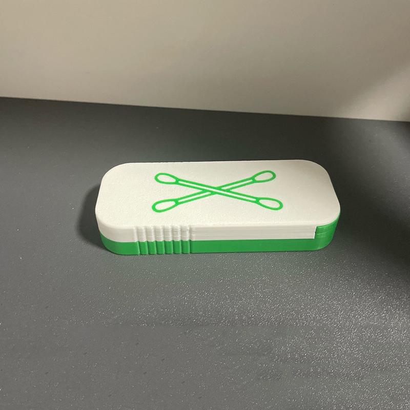 Mini Sliding Cotton Swab Storage Box With Keychain Portable Swab Case For Travel And Daily Use Dust-Proof Keeps Clean!