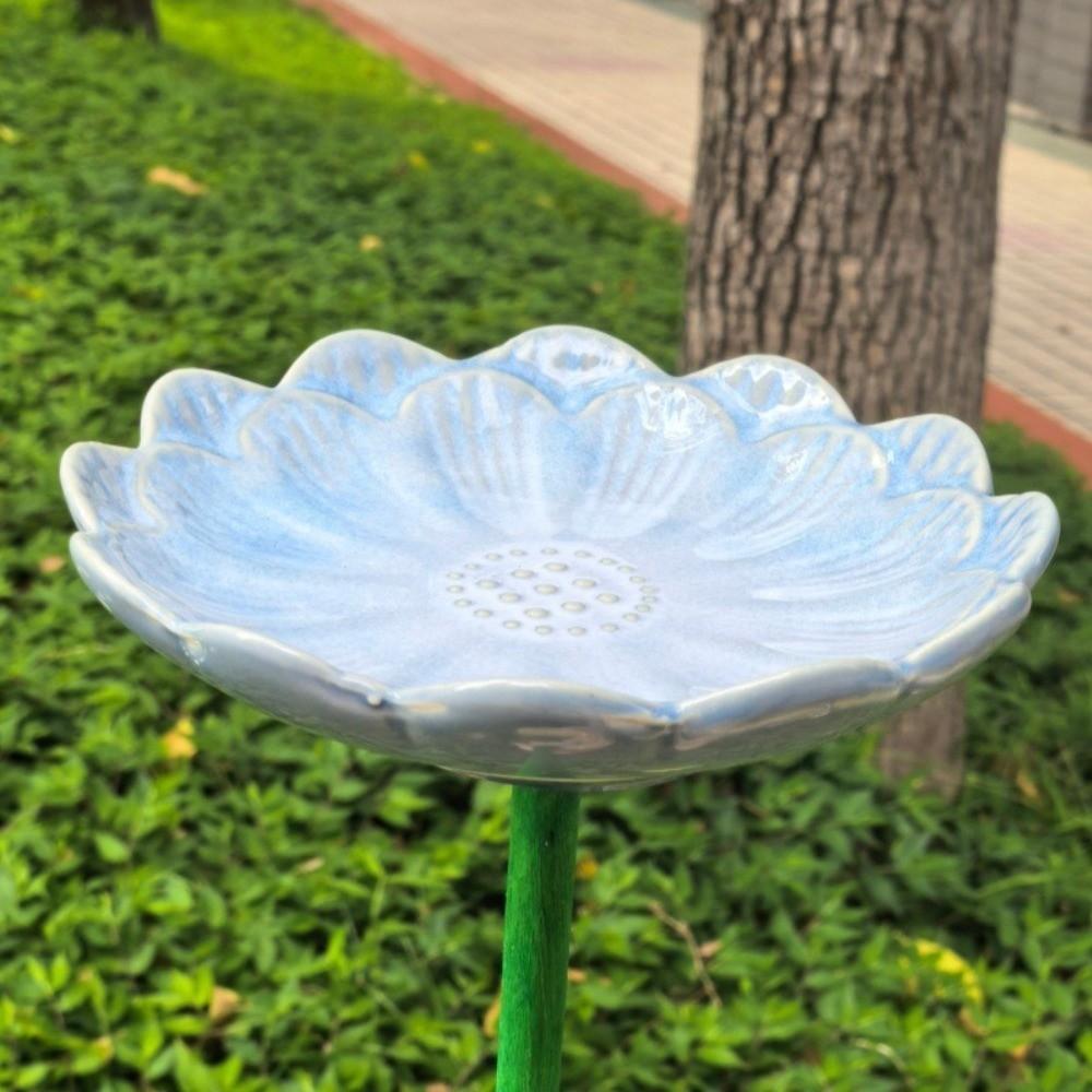 Ceramic Bee Bird Feeder Garden Decoration Insect Water Dispenser Hummingbird Feeder Outdoor