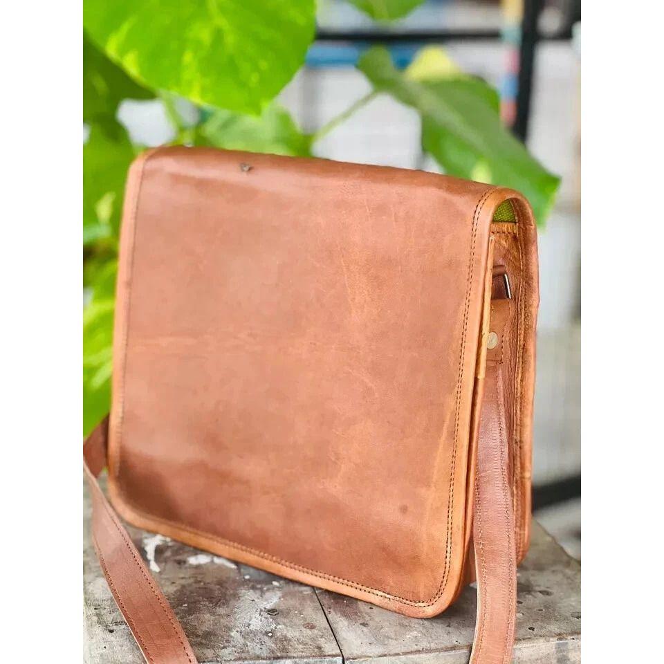 Мужская защищенная кожаная винтажная сумка-мессенджер для ноутбука ручной работы, портфель-сатчел