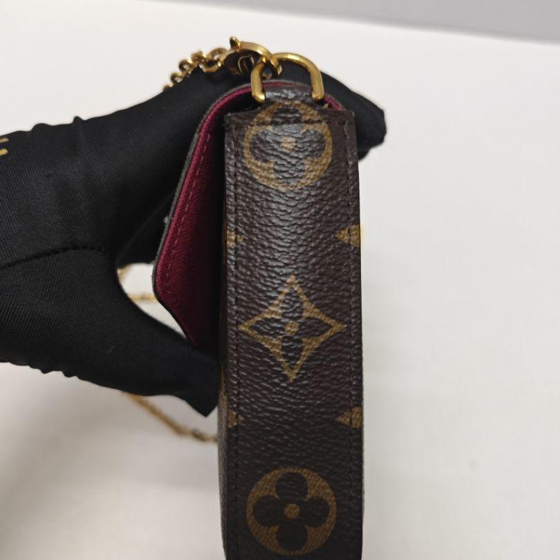 [Pre-Owned] Felicie Pochette Classic Monogram Coated Canvas And Leather Three-In-One Chain Bag - Excellent #HMLXFO