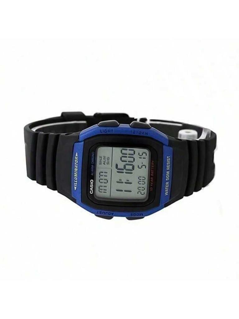 Casio Многофункциональные цифровые часы серии Sports, стандартные часы для мальчиков, кварцевые, классический циферблат, цифровой дисплей, для активного отдыха, дайвинга, - W-96H-2A