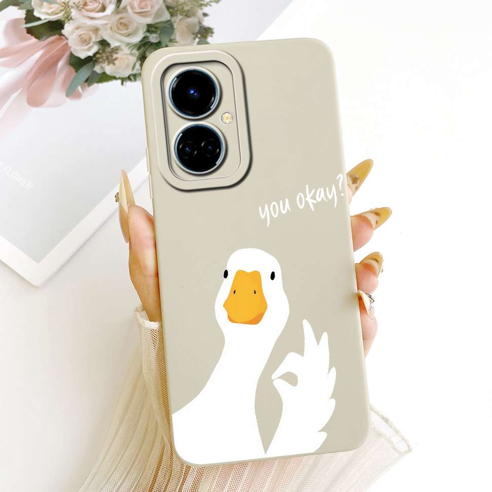 For Tecno Camon 19 CI6n Case Blue Pattern Cat Cover Soft Silicone Casing For Tecno Camon 19 Camon19 Cover Phone Shell