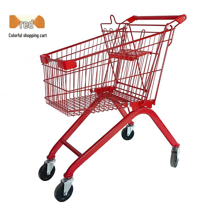 Foldable Stair-Climbing Metal Shopping Cart